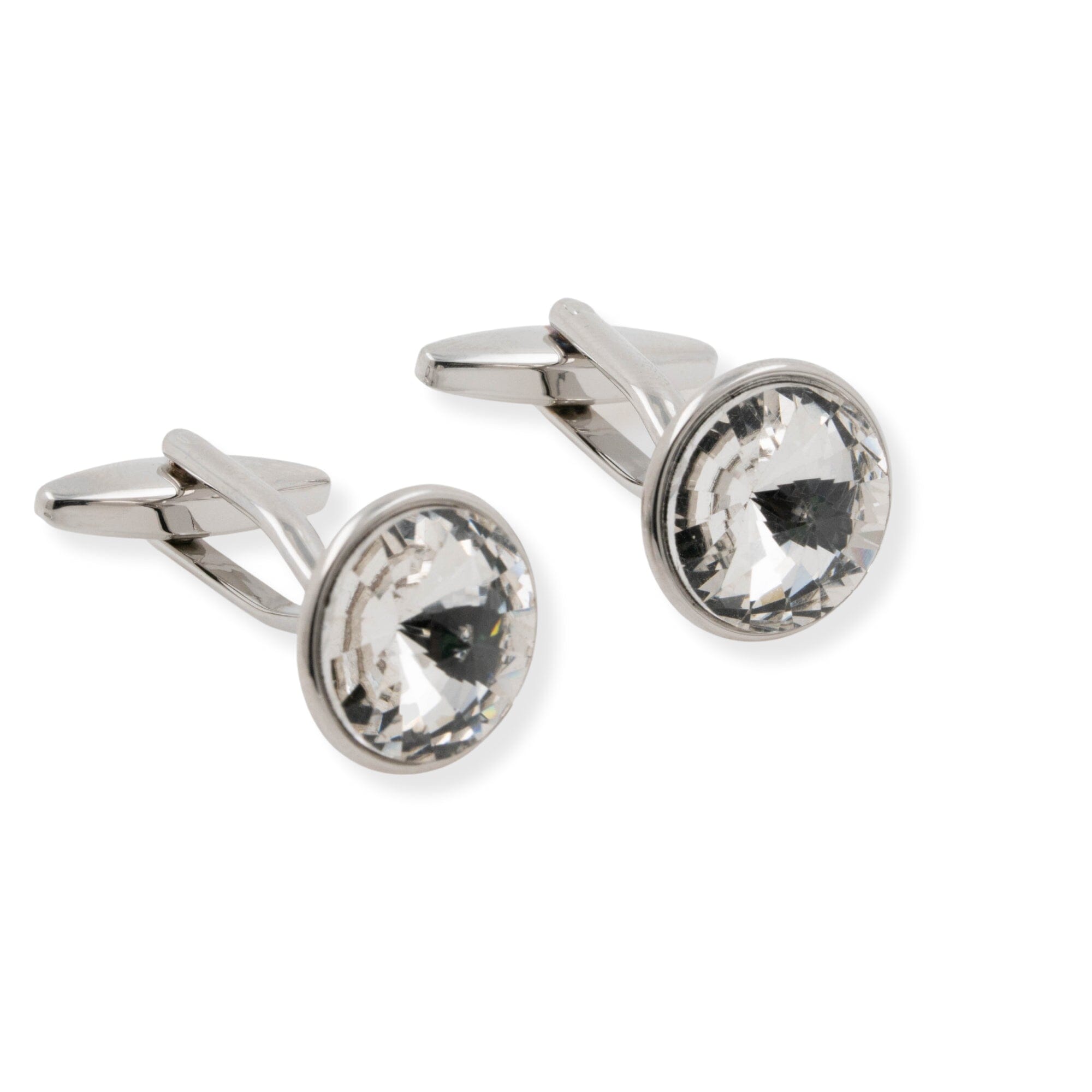 Silver Crystal Cufflinks & Stud Set Stud Sets Clinks 