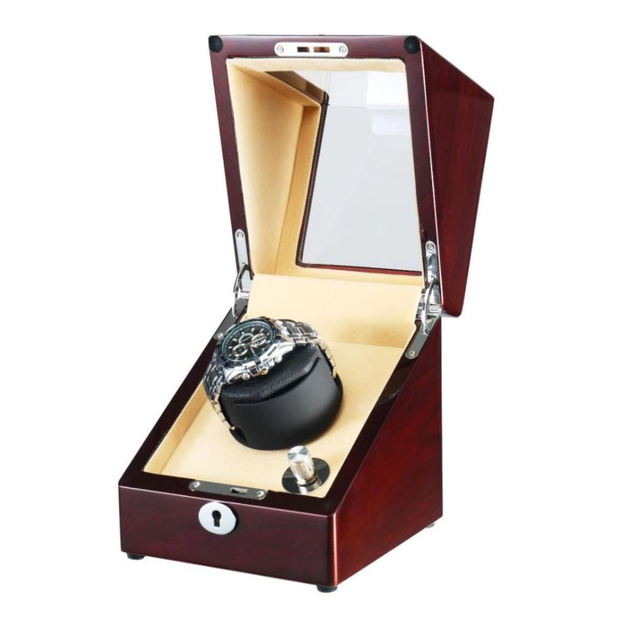 Waratah Watch Winder Box for 1 Watch in Mahogany