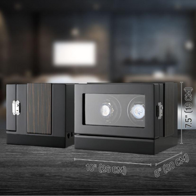 Sydney Watch Winder Box for 2 Watches in Black