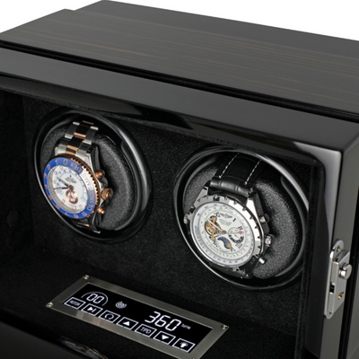 Sydney Watch Winder Box for 2 Watches in Black