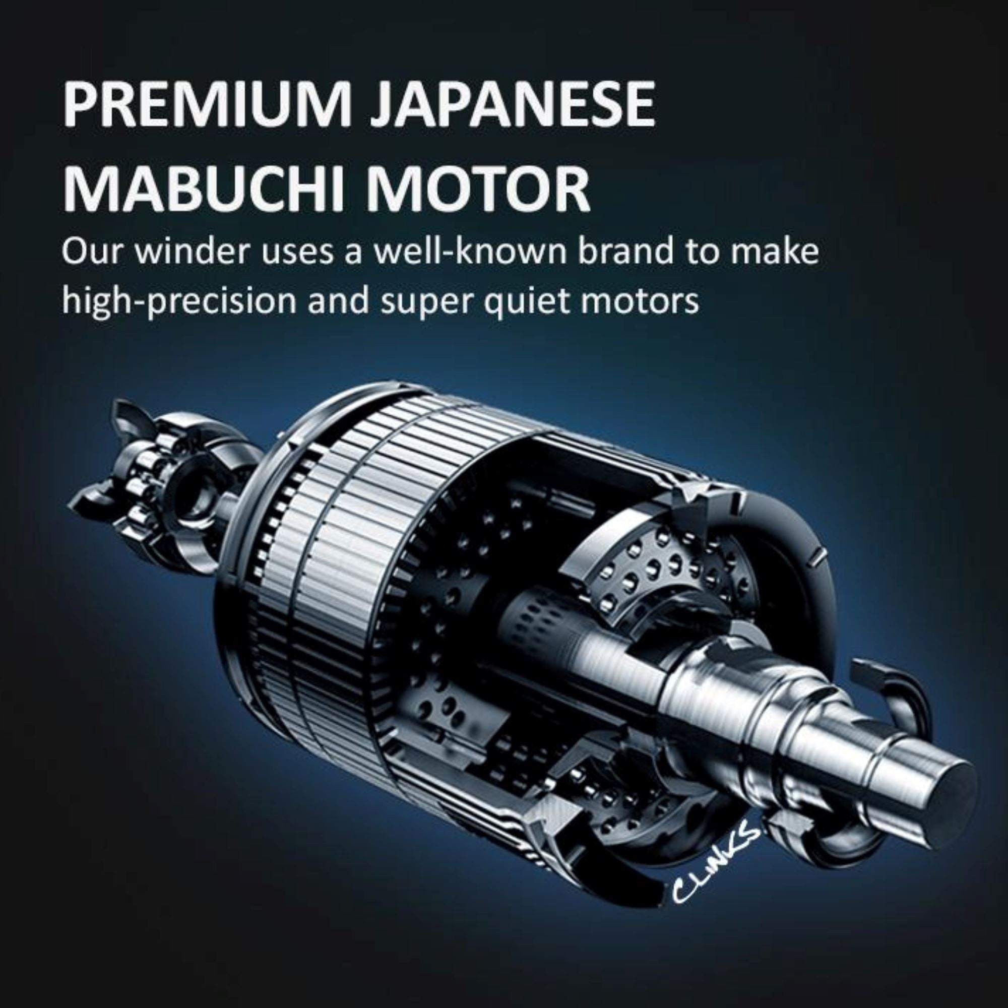 Vancouver Watch Winder for 2 Black Watch Winder Boxes Clinks 