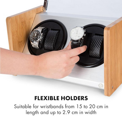 BLAQ Watch Winder Box 4 Watches in Aluminum & Bamboo