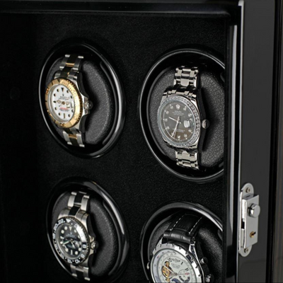 Sydney Watch Winder Box for 4 Watches in Black