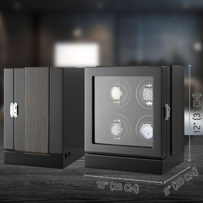Sydney Watch Winder Box for 4 Watches in Black