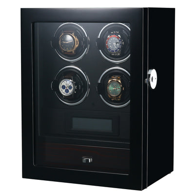 Yarra Quad Watch Winder for 4 + Drawer with Fingerprint Lock