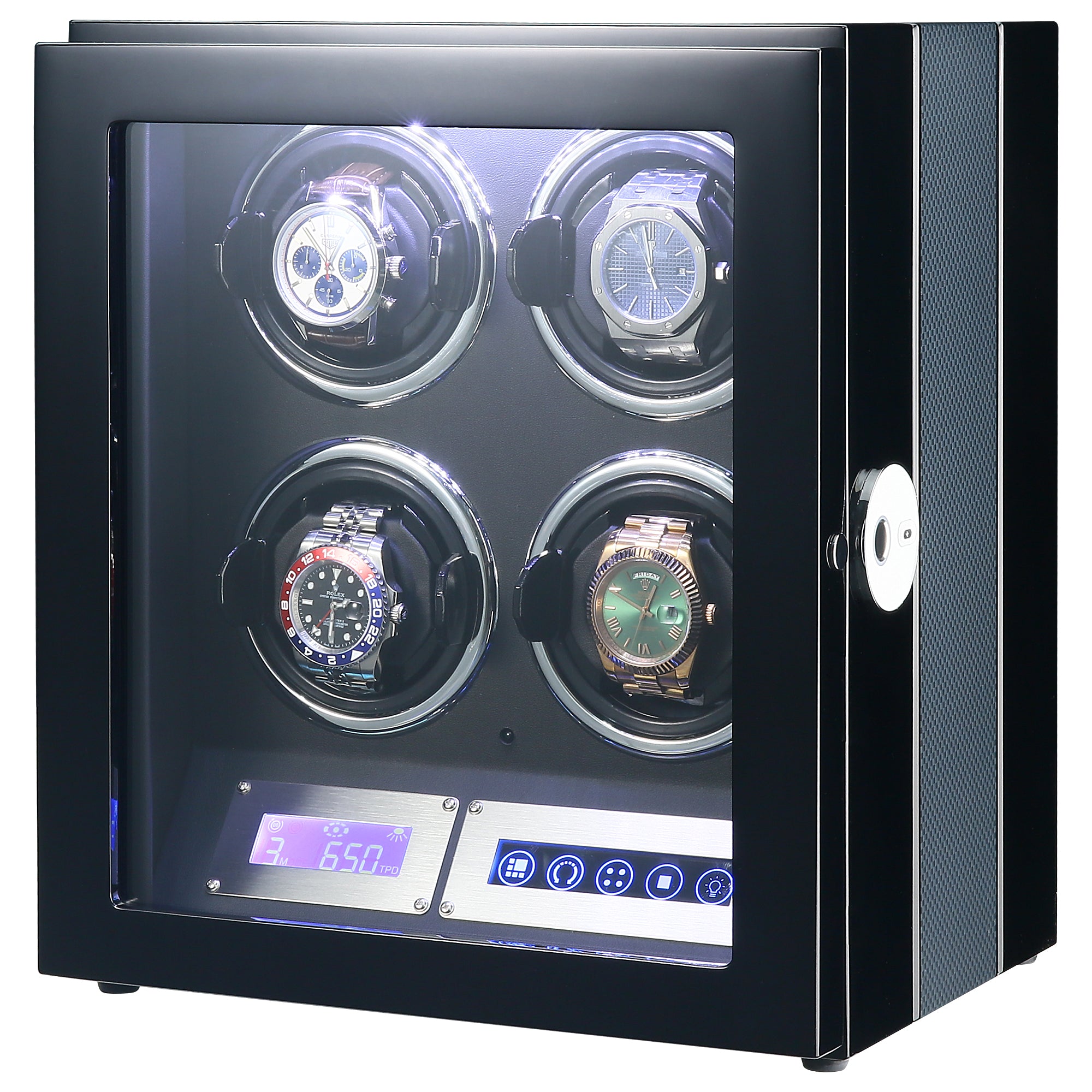 Flinders Watch Winder for 4 Watches with Fingerprint Lock