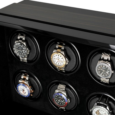 Sydney Watch Winder Box for 6 Watches in Black