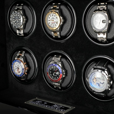 Sydney Watch Winder Box for 6 Watches in Black