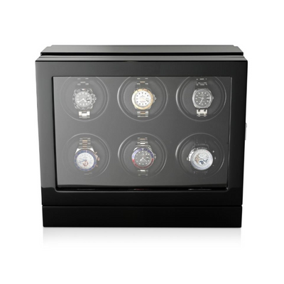 Sydney Watch Winder Box for 6 Watches in Black