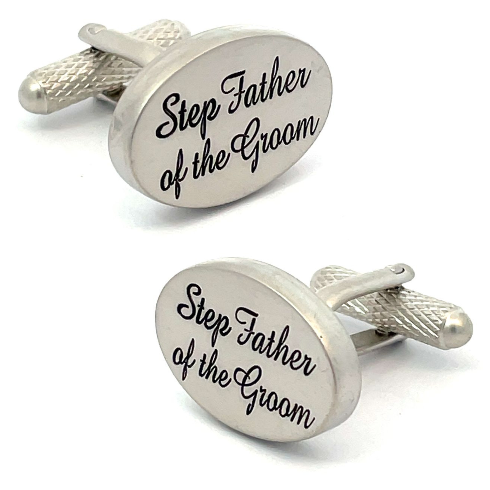 Step Father of the Groom Script Wedding Cufflinks