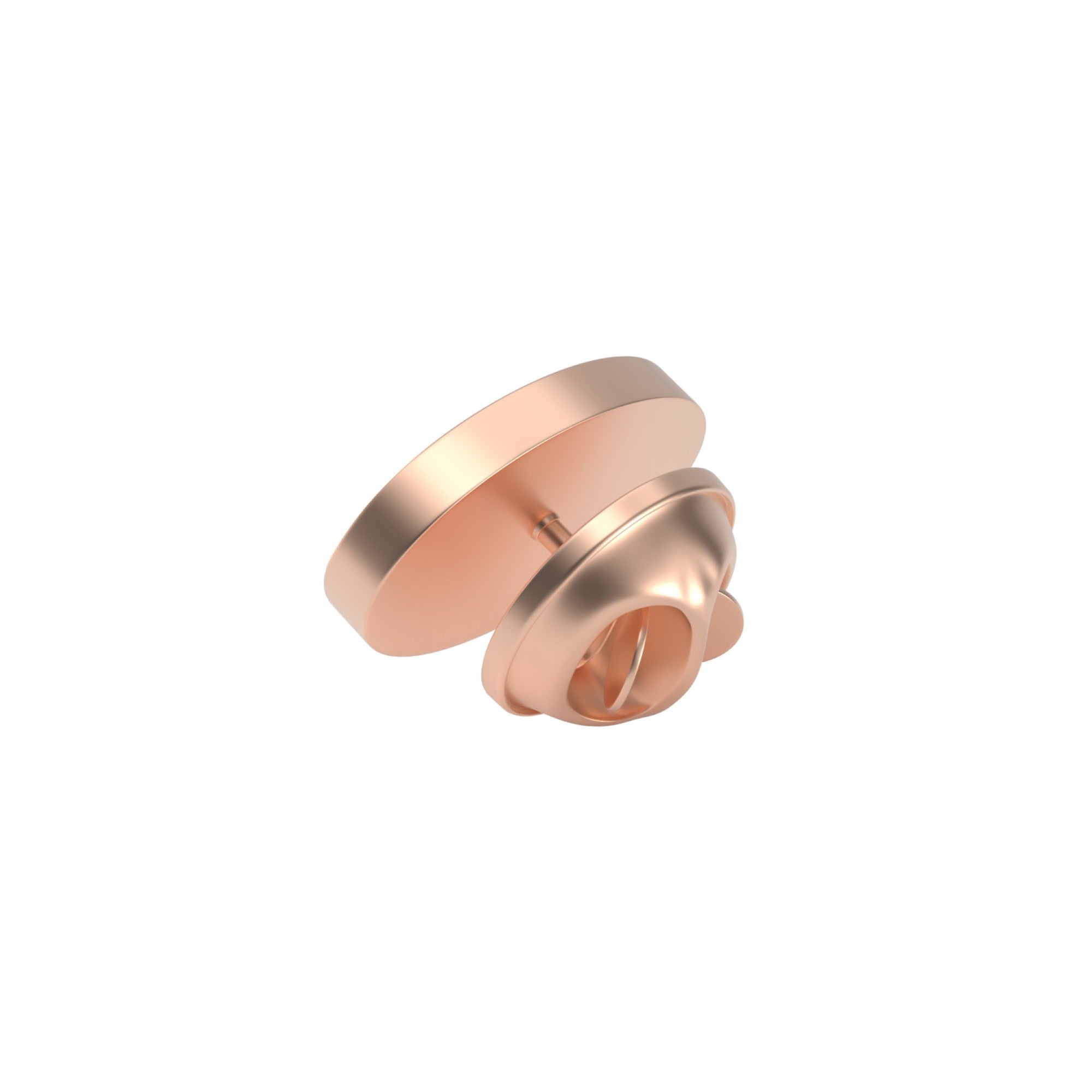 Oval Brushed Rose Gold Engravable Lapel Pin