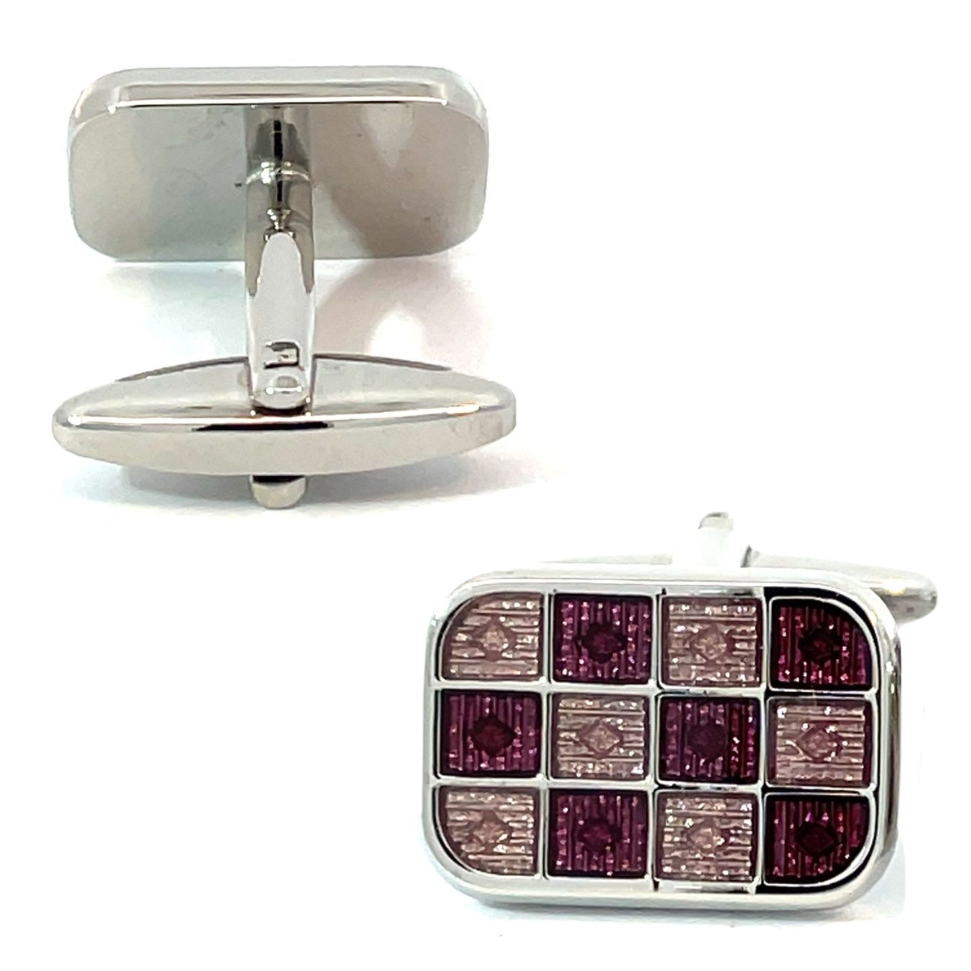 Purple Mauve 12 Square Cufflinks
