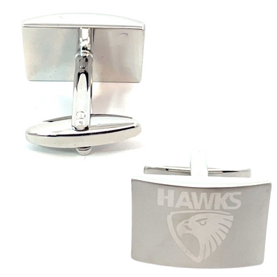 Silver Hawthorne Hawks AFL Cufflinks