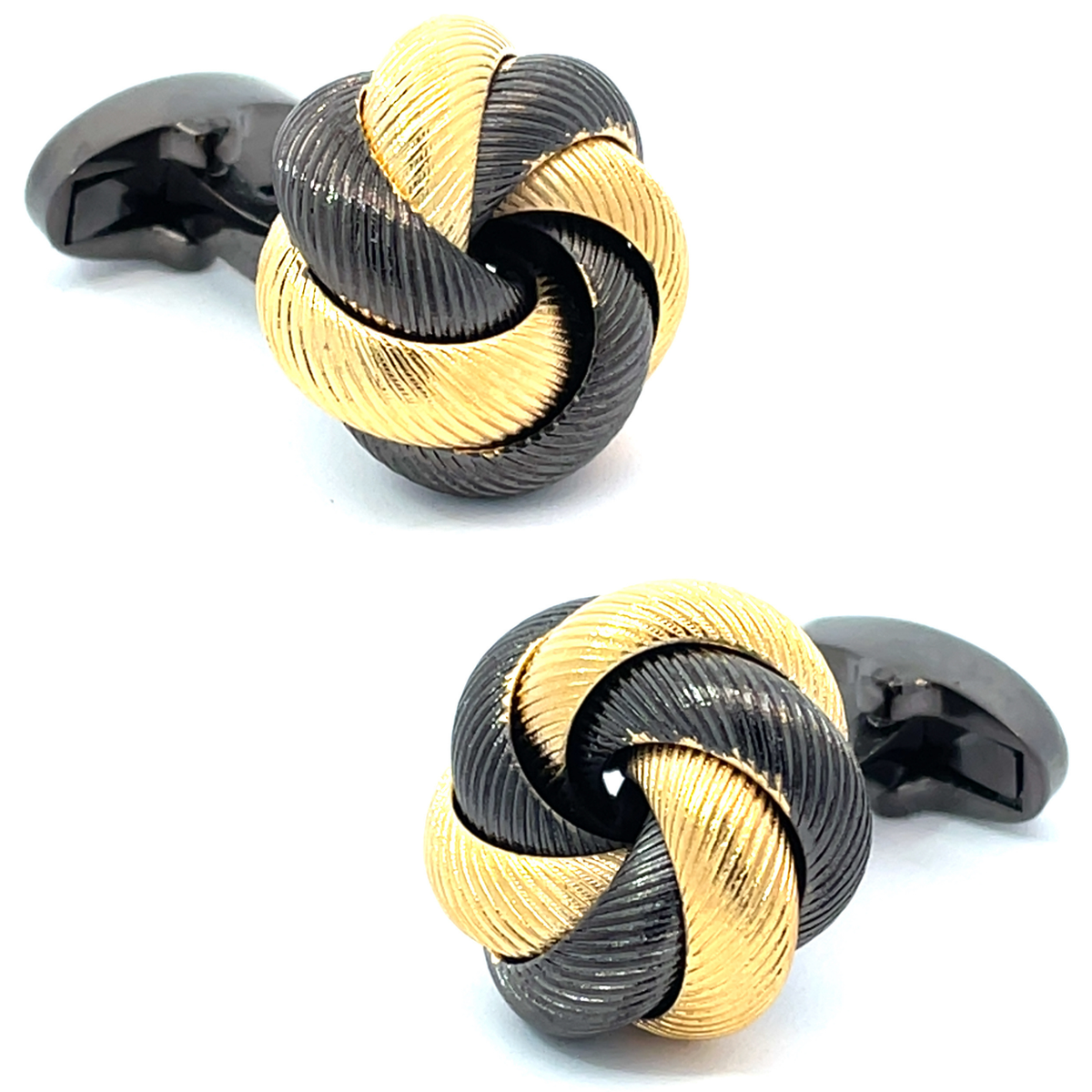 Gunmetal with Gold Knots Cufflinks