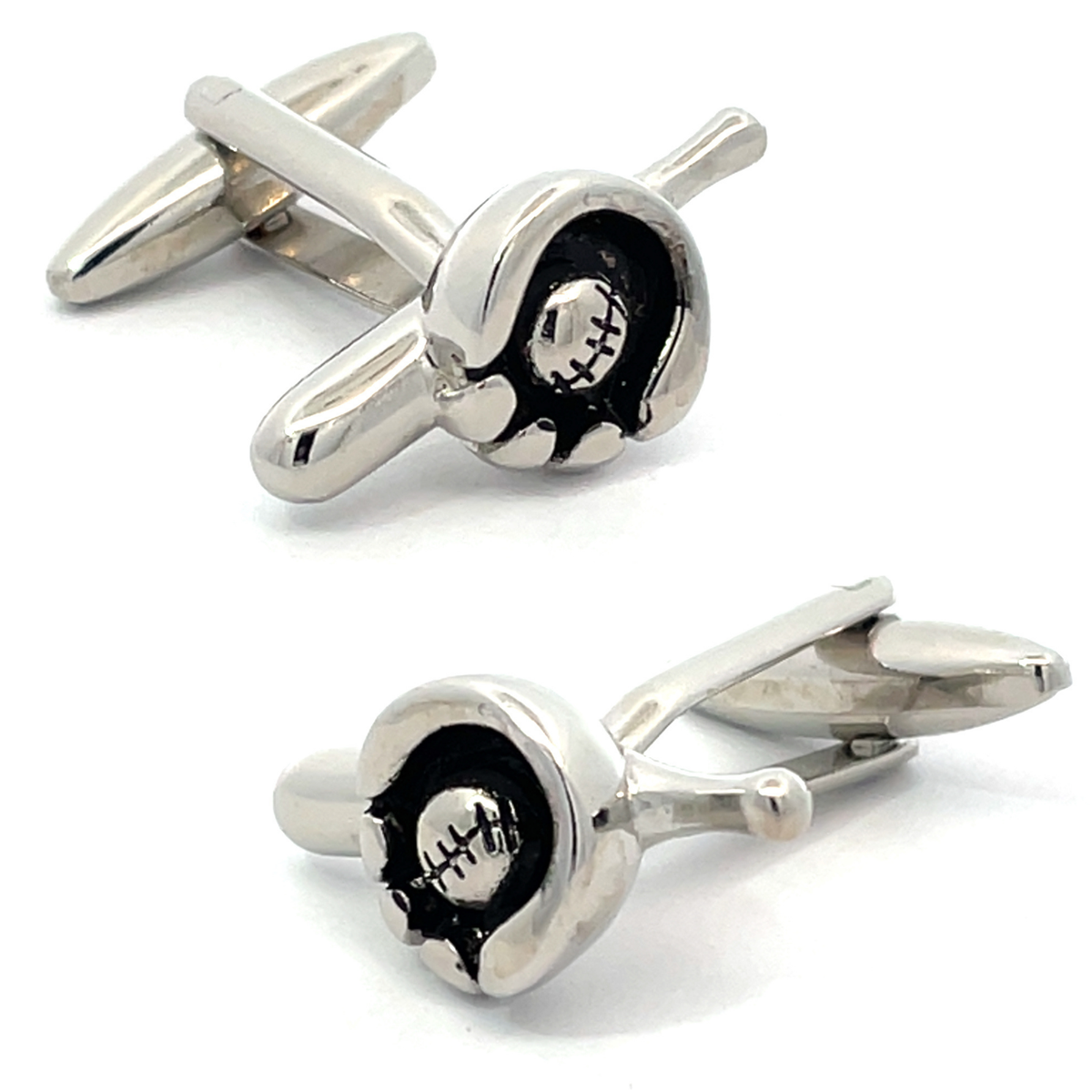 Baseball Bat, Glove and Ball Cufflinks in Silver