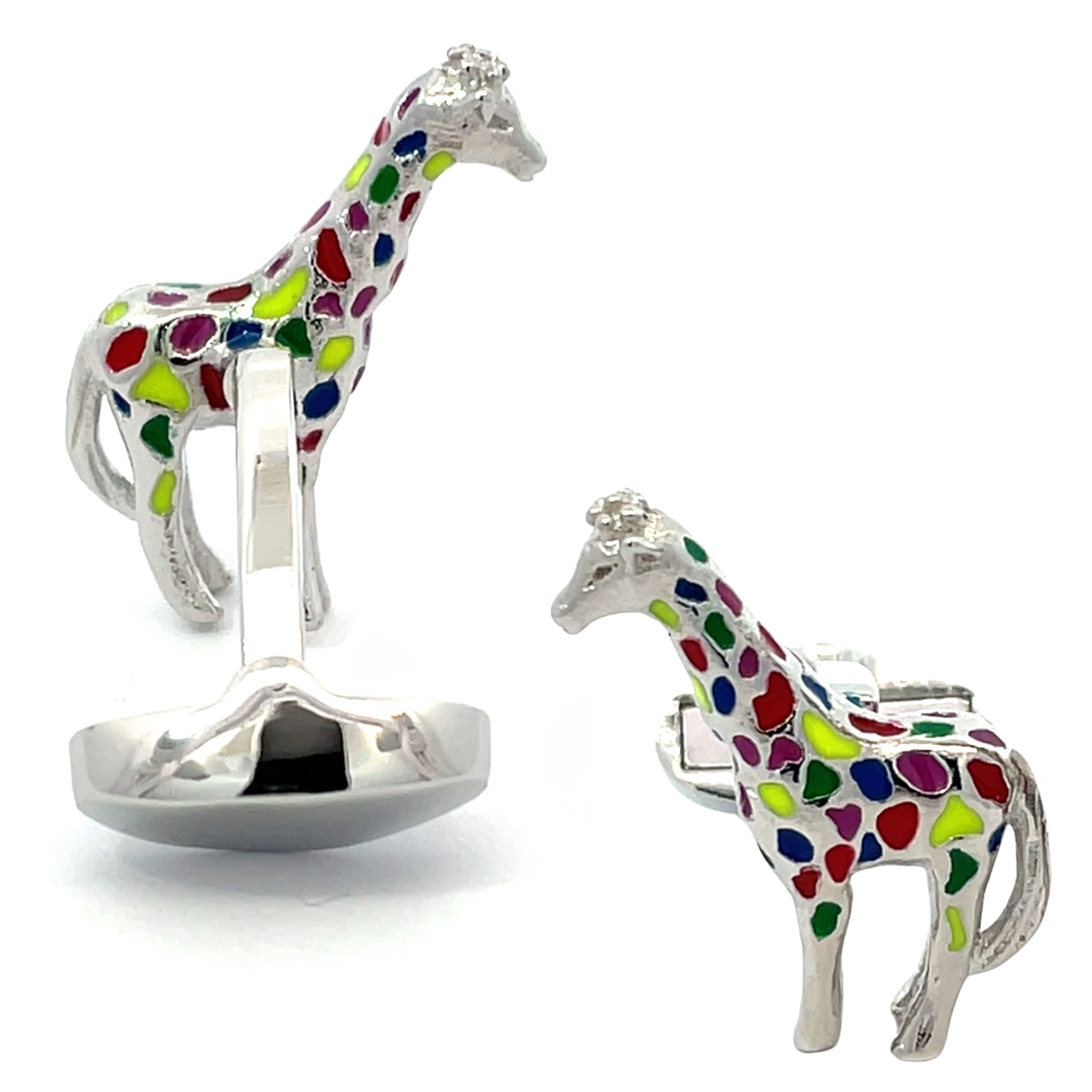 Multi Coloured Giraffe Cufflinks