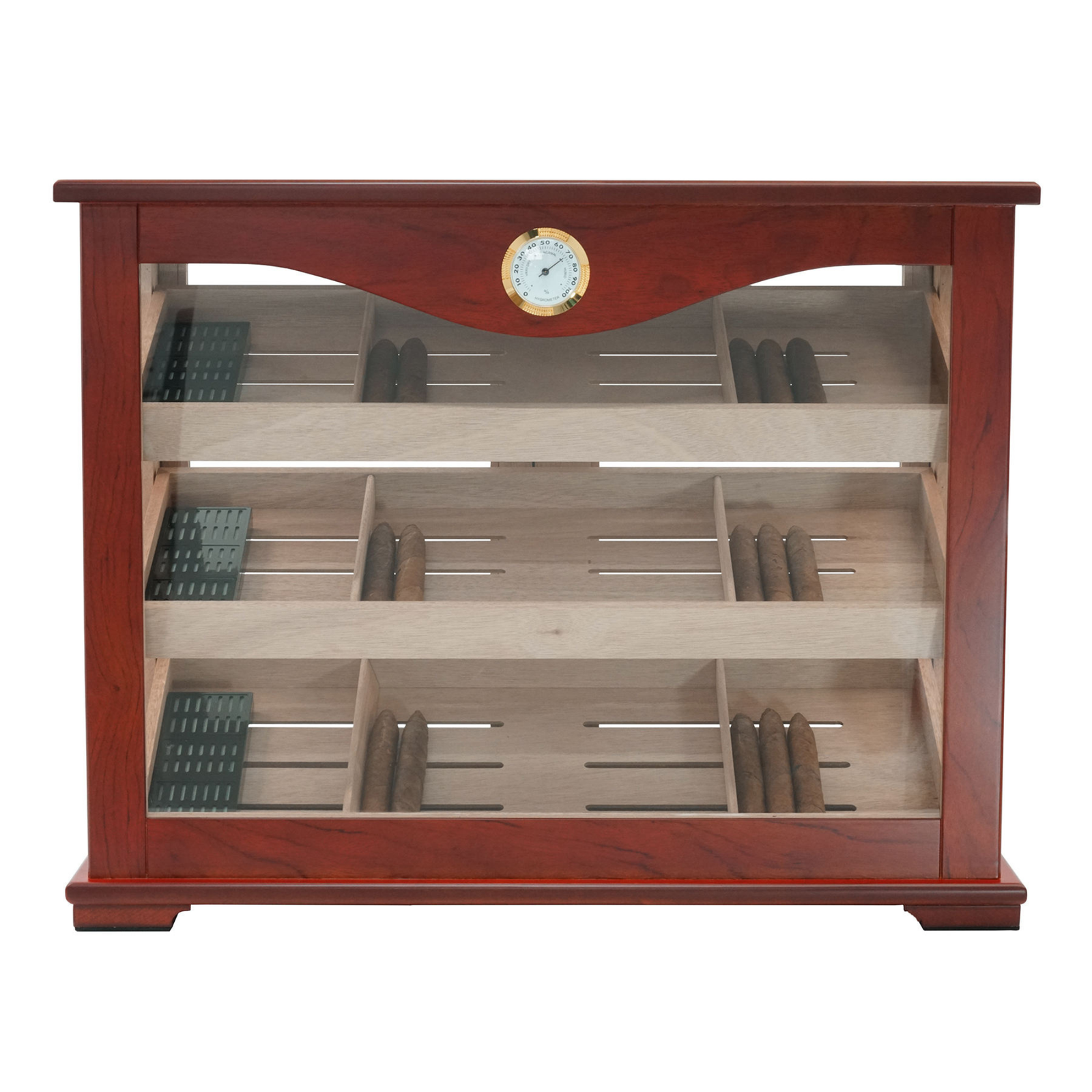 250 CT Bubinga Wooden Double Door Mahogany Lining Cabinet for Cigars