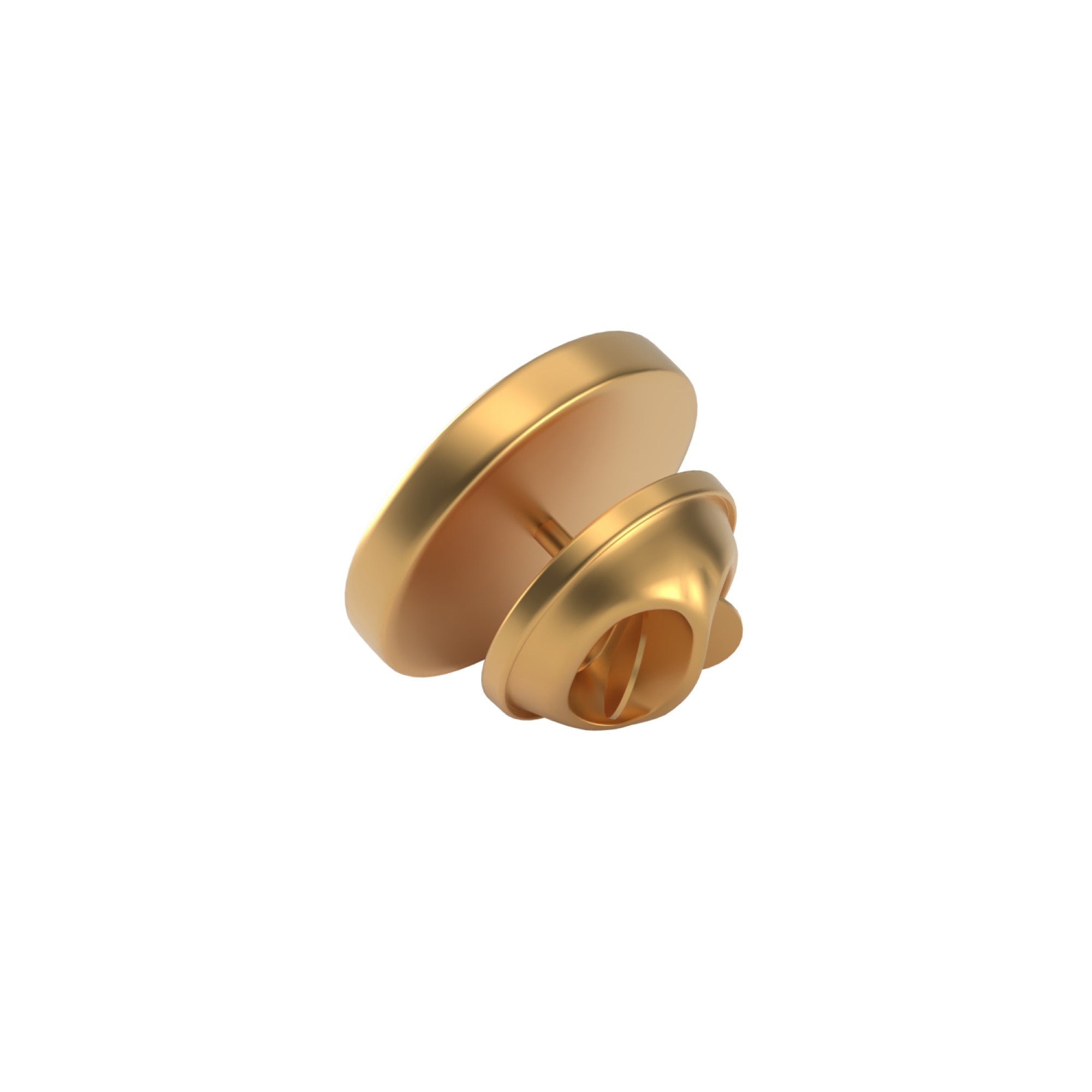 Round Brushed Gold Engravable Lapel Pin
