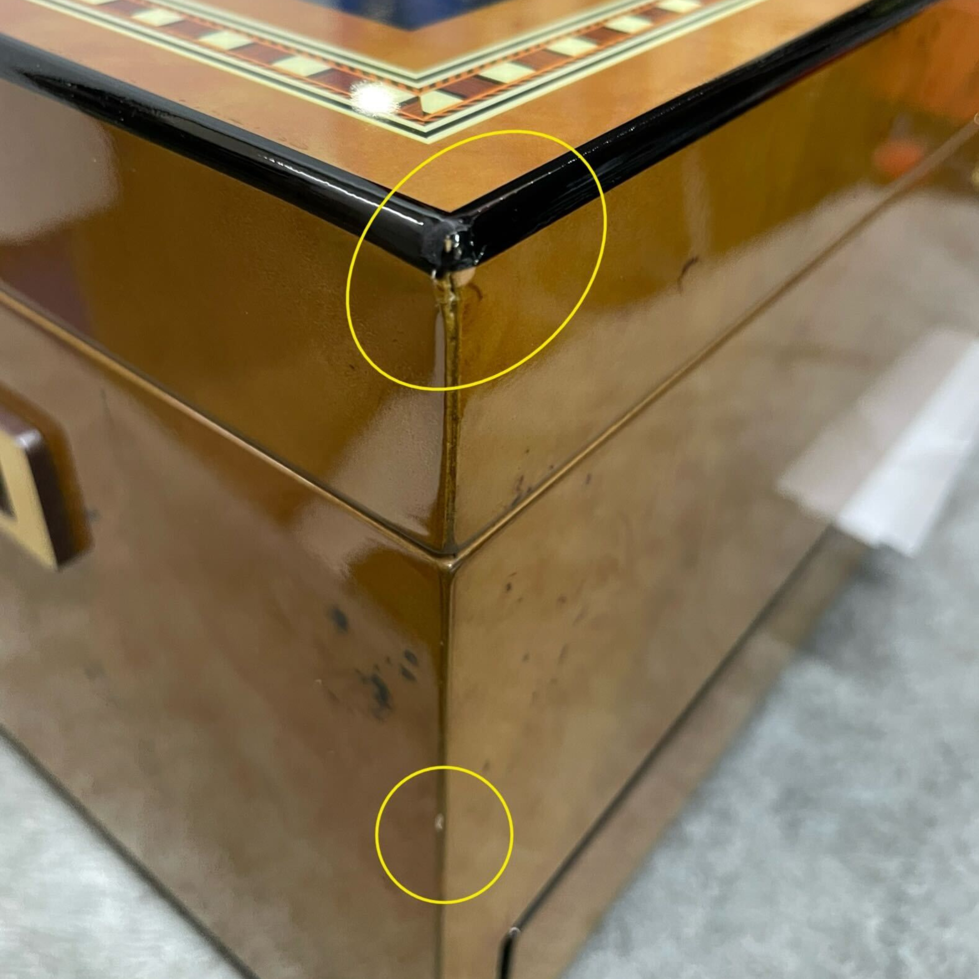 Seconds - 100 CT World Map Burl Cigar Humidor Spanish Cedar Box for Cigars (A)