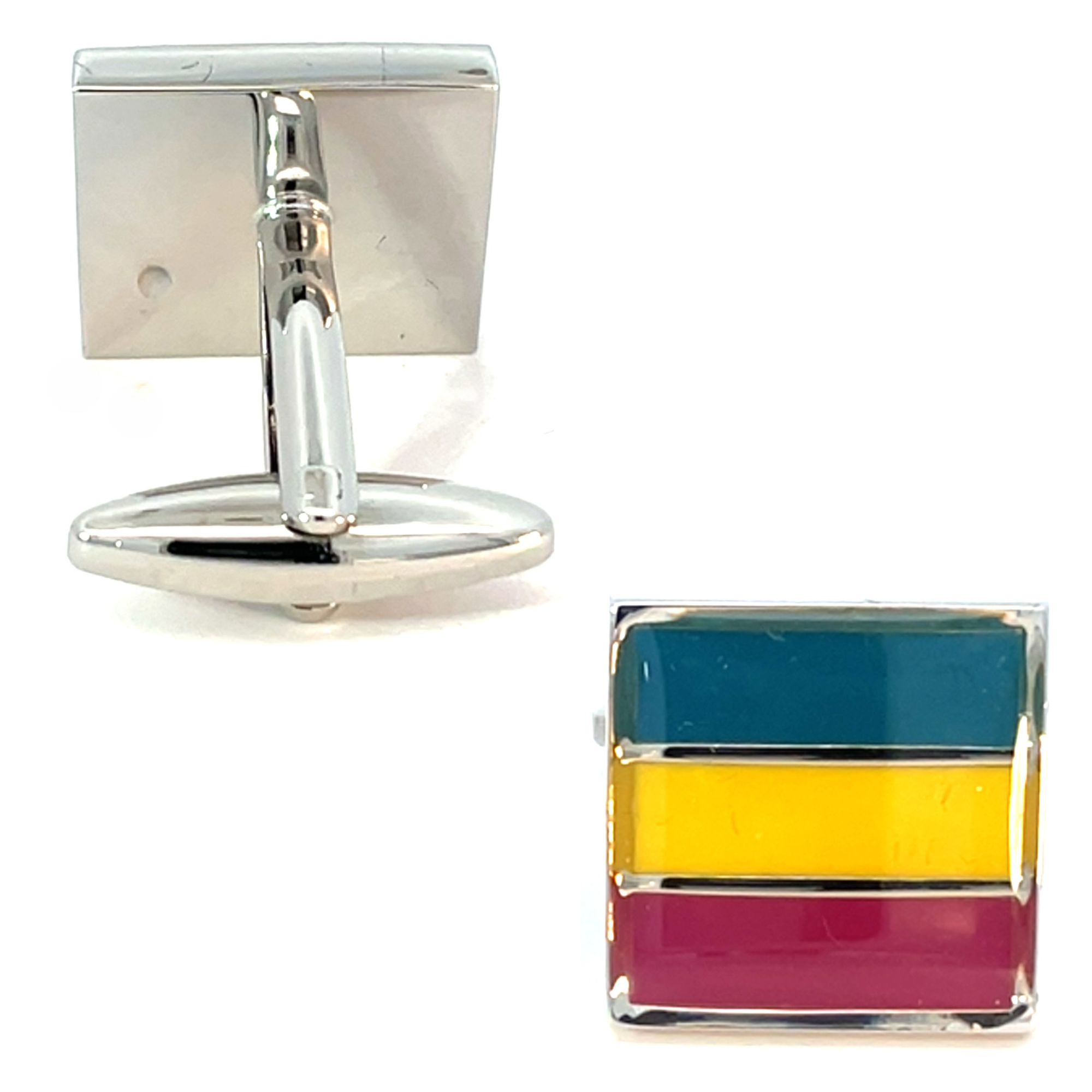 Colour Brisbane Lions AFL Cufflinks