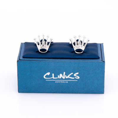 Swiss Silver Crown Cufflinks