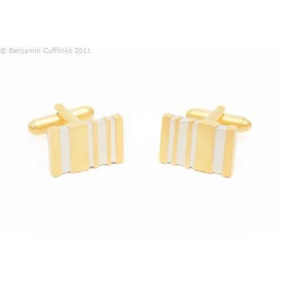 Five Bar Matt Gold Cufflinks