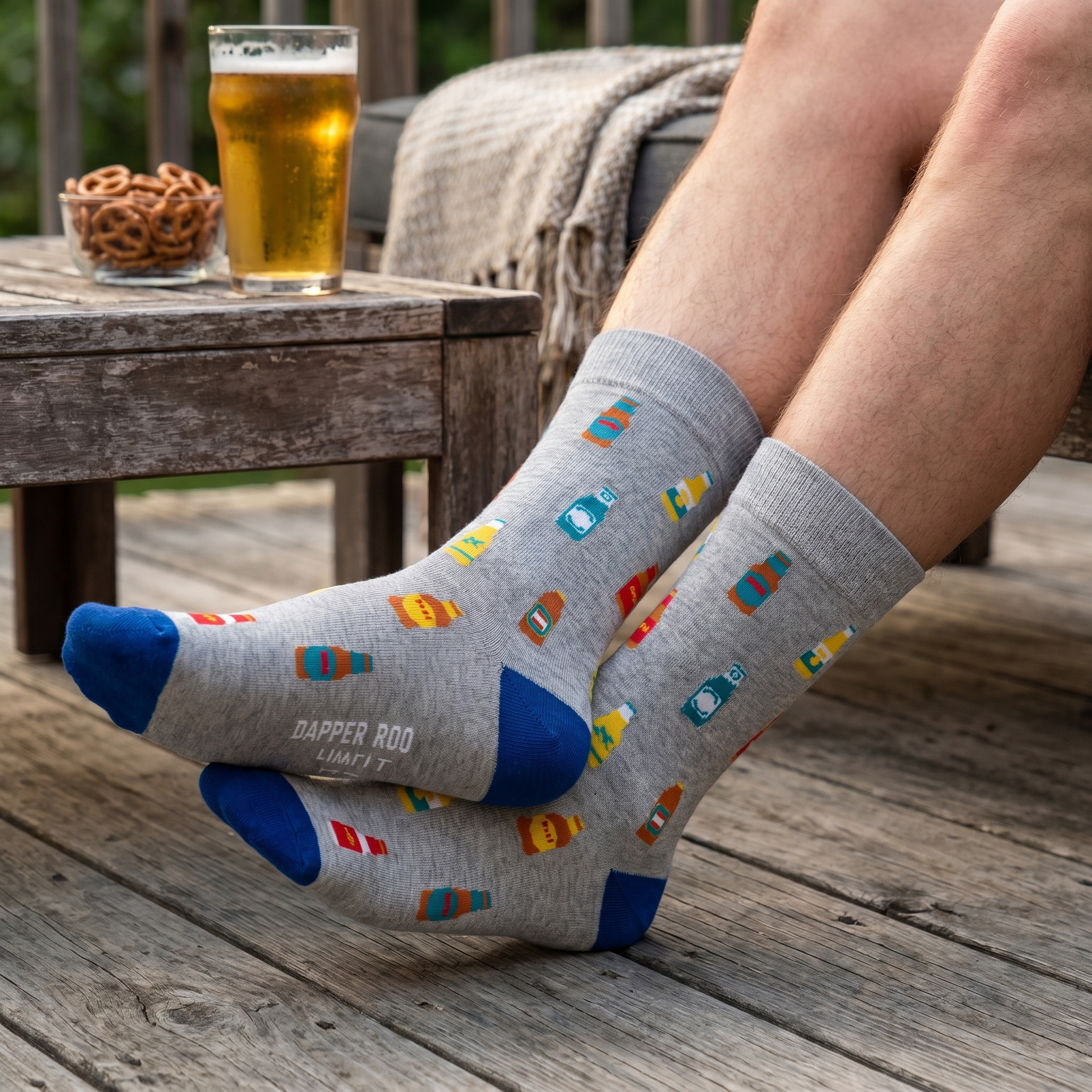 Beer O'Clock Bamboo Socks by Dapper Roo lifestyle image