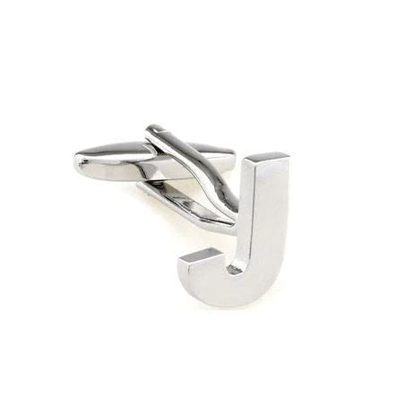Silver Cut Out Initial Letter Cufflinks Classic & Modern Cufflinks Clinks Australia 