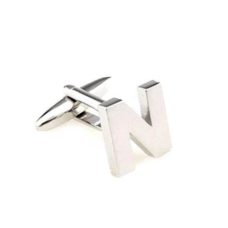 Silver Cut Out Initial Letter Cufflinks Classic & Modern Cufflinks Clinks Australia 