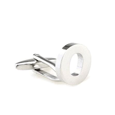 Silver Cut Out Initial Letter Cufflinks Classic & Modern Cufflinks Clinks Australia 