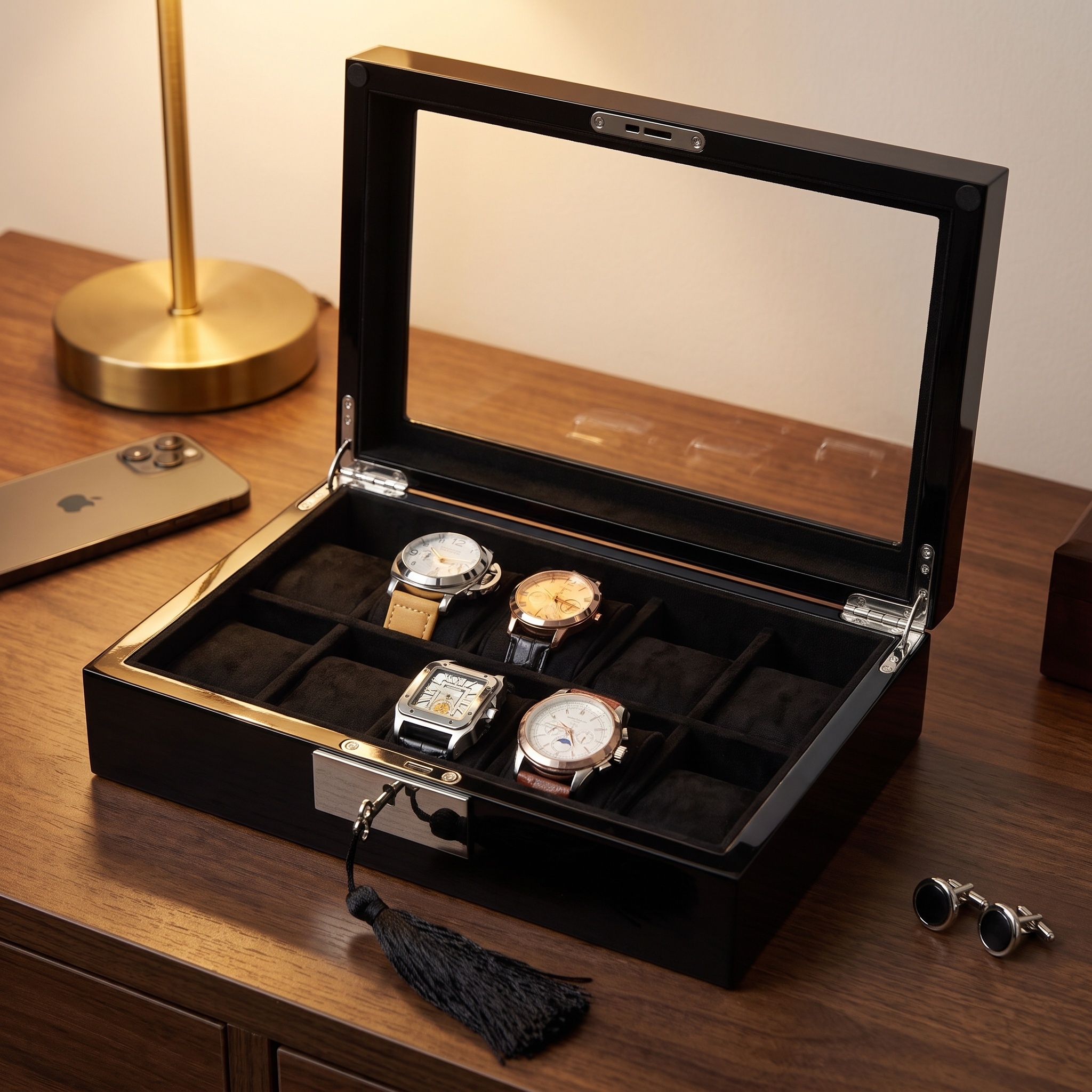 10 Slots Wooden Storage Watch box — lifestyle shot