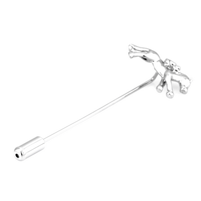 Melbourne Cup Horse Racing Silver Stick Pin