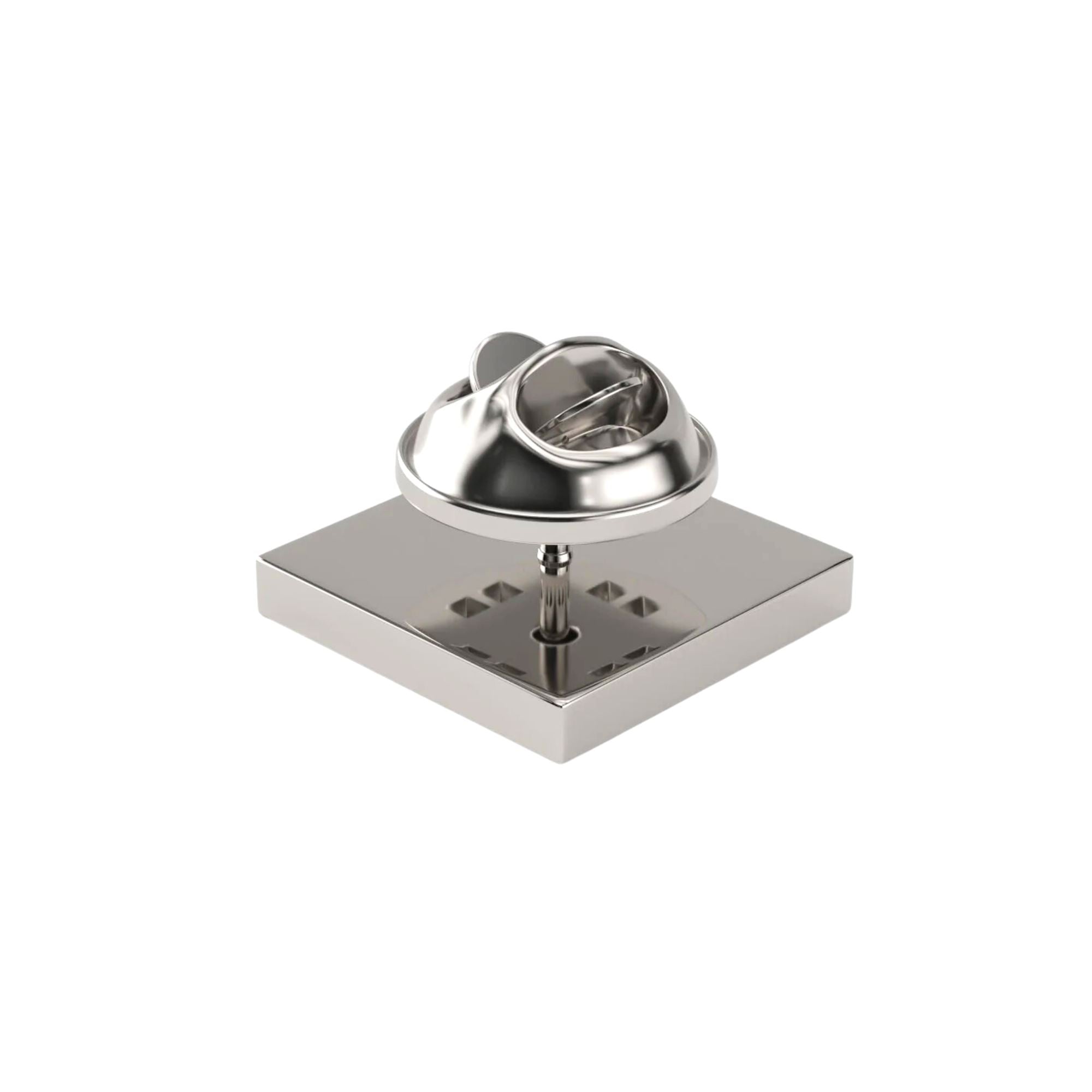 Square Silver Engravable Lapel Pin Lapel Pin Clinks 