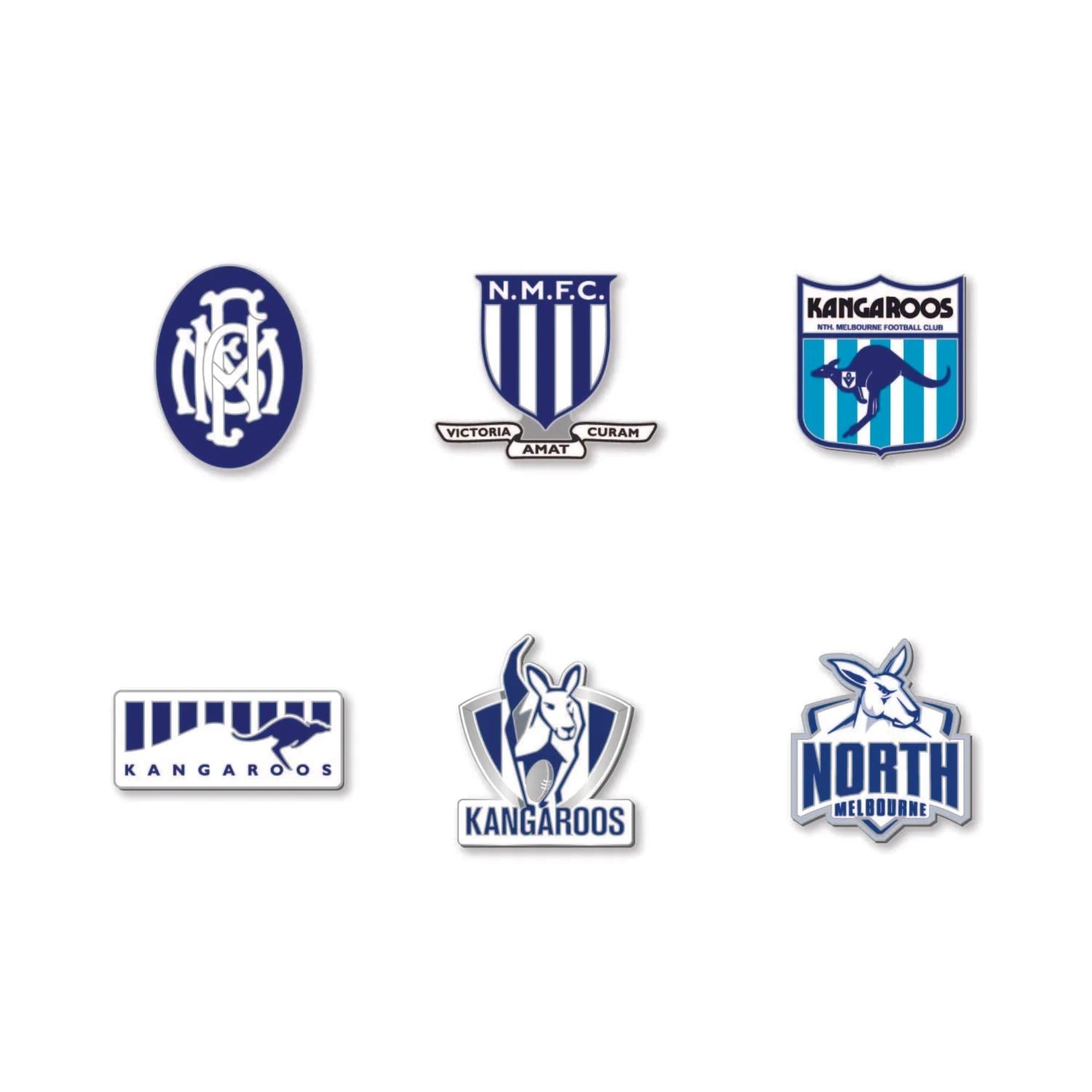 North Melbourne Kangaroos AFL Pin Set Lapel Pin Clinks Default 