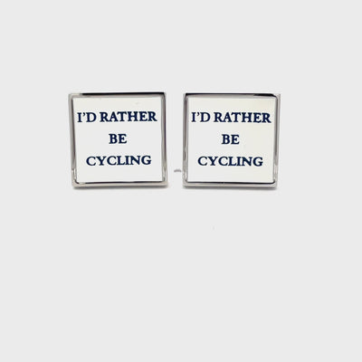 I'd Rather Be Cycling Cufflinks
