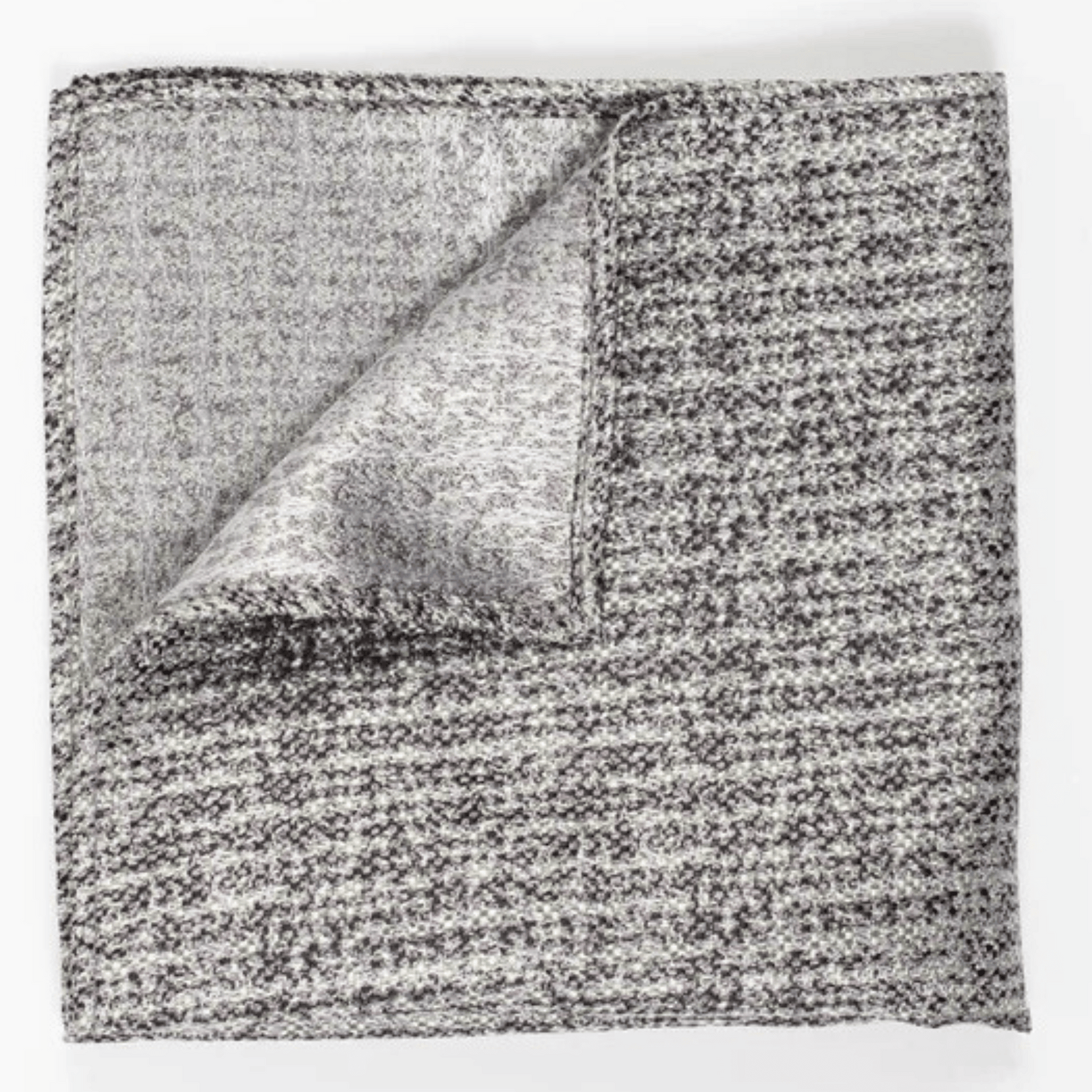 Silver Textured Pocket Square