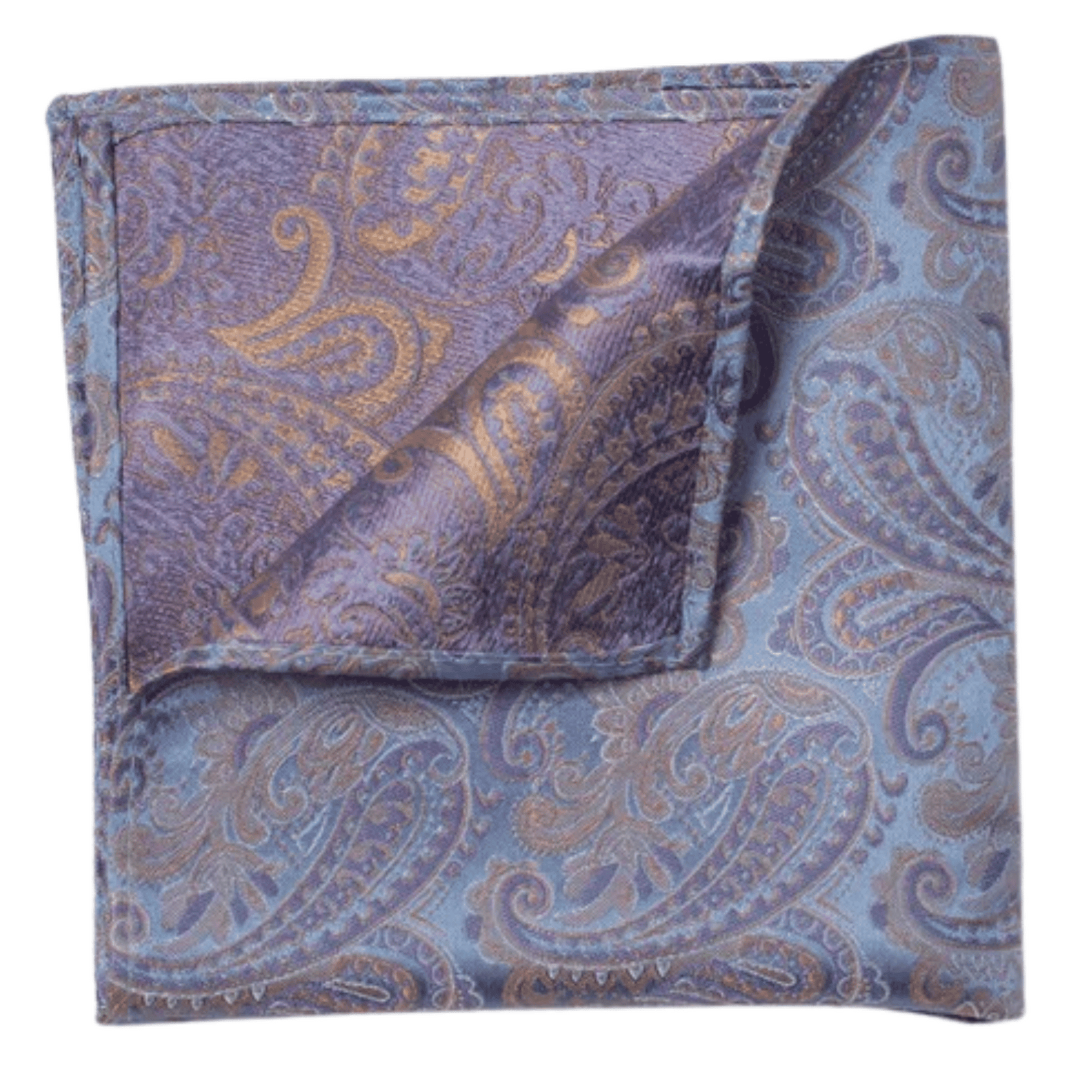 Blue/Lilac Paisley Pocket Square