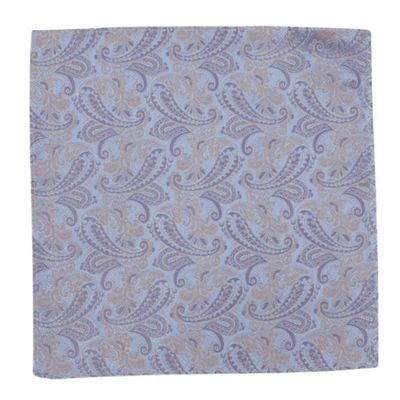Blue/Lilac Paisley Pocket Square