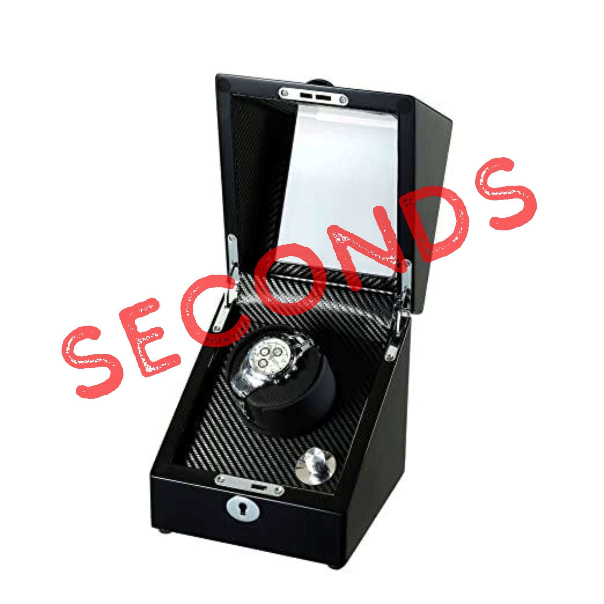 Seconds - Waratah Watch Winder Box for 1 Watch in Black Seconds Clinks 