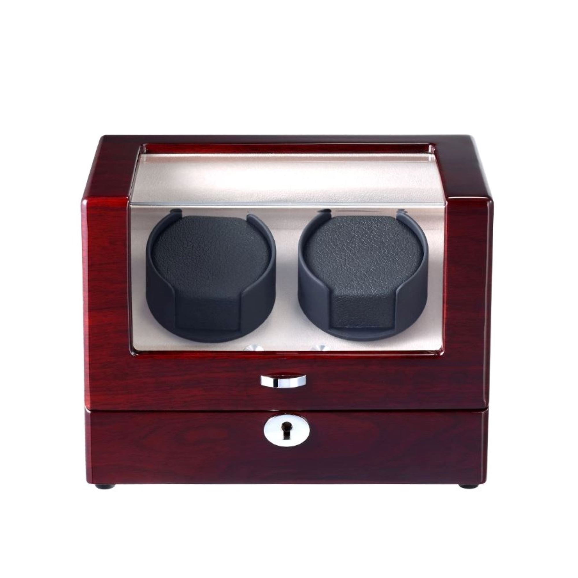 Seconds - Waratah Watch Winder Box for 2 Watches in Mahogany (a) Seconds Clinks 