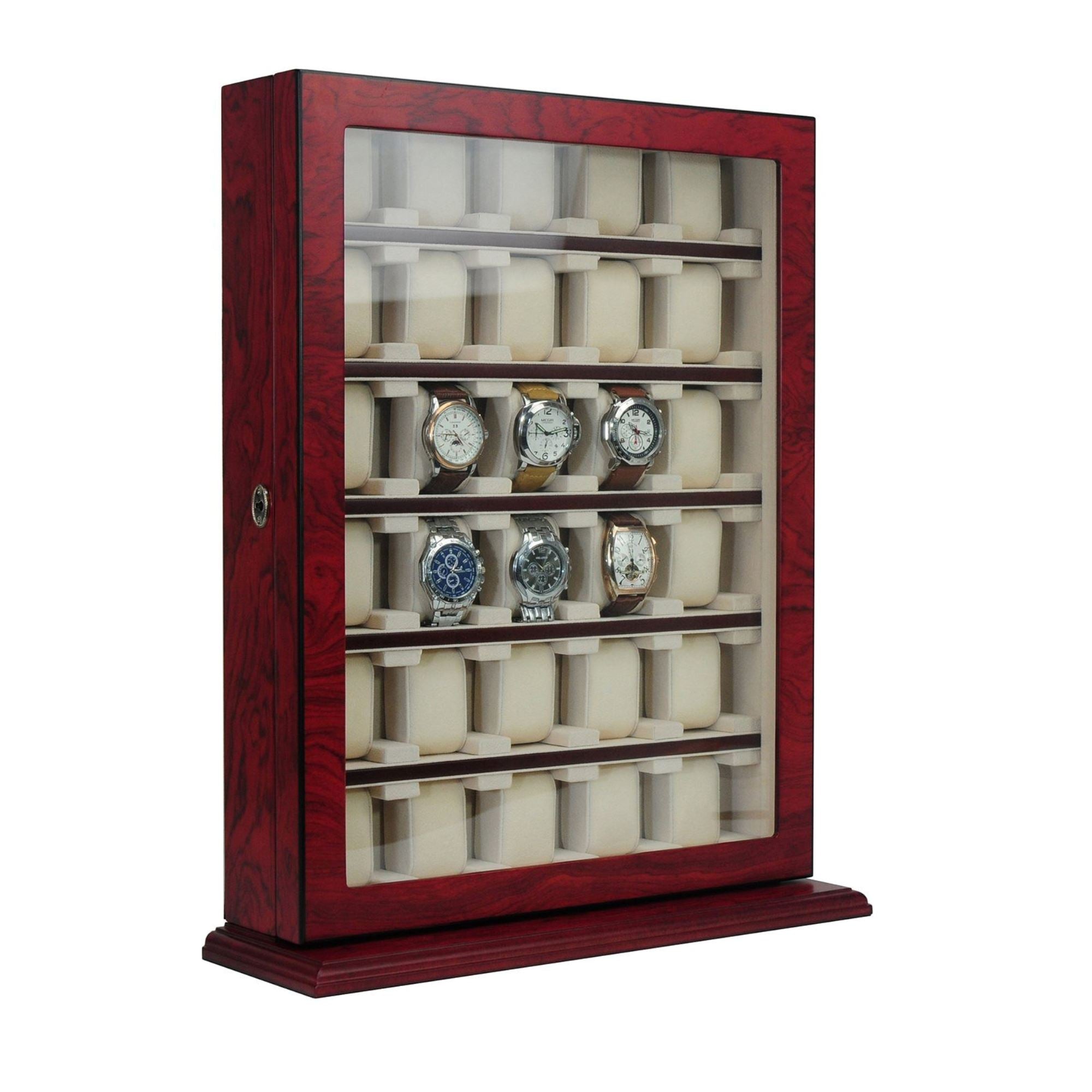 Seconds - Bubinga Wooden Watch Cabinet for 30 watches Seconds Clinks 