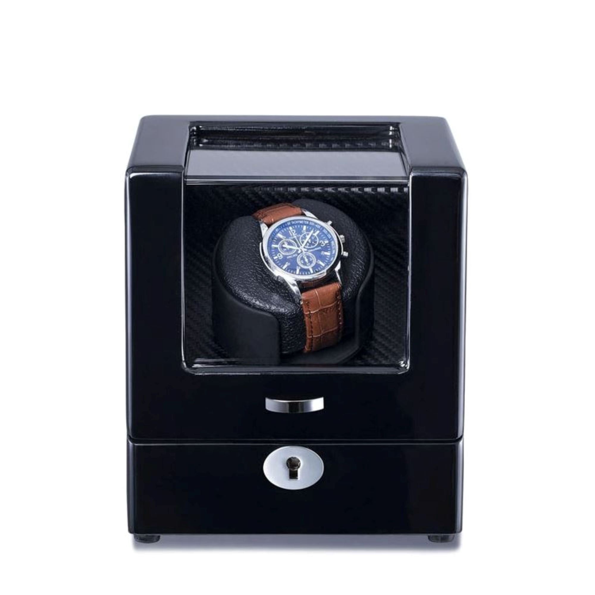 Seconds - Waratah Watch Winder Box for 1 Watch in Black (a) Seconds Clinks 