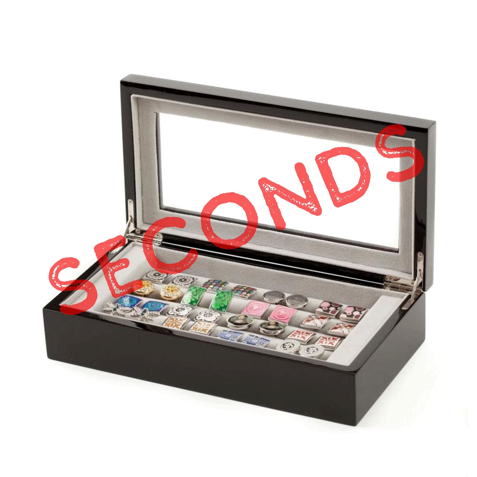 Seconds - 20 Pair Black Cufflink Box Seconds Clinks Australia 