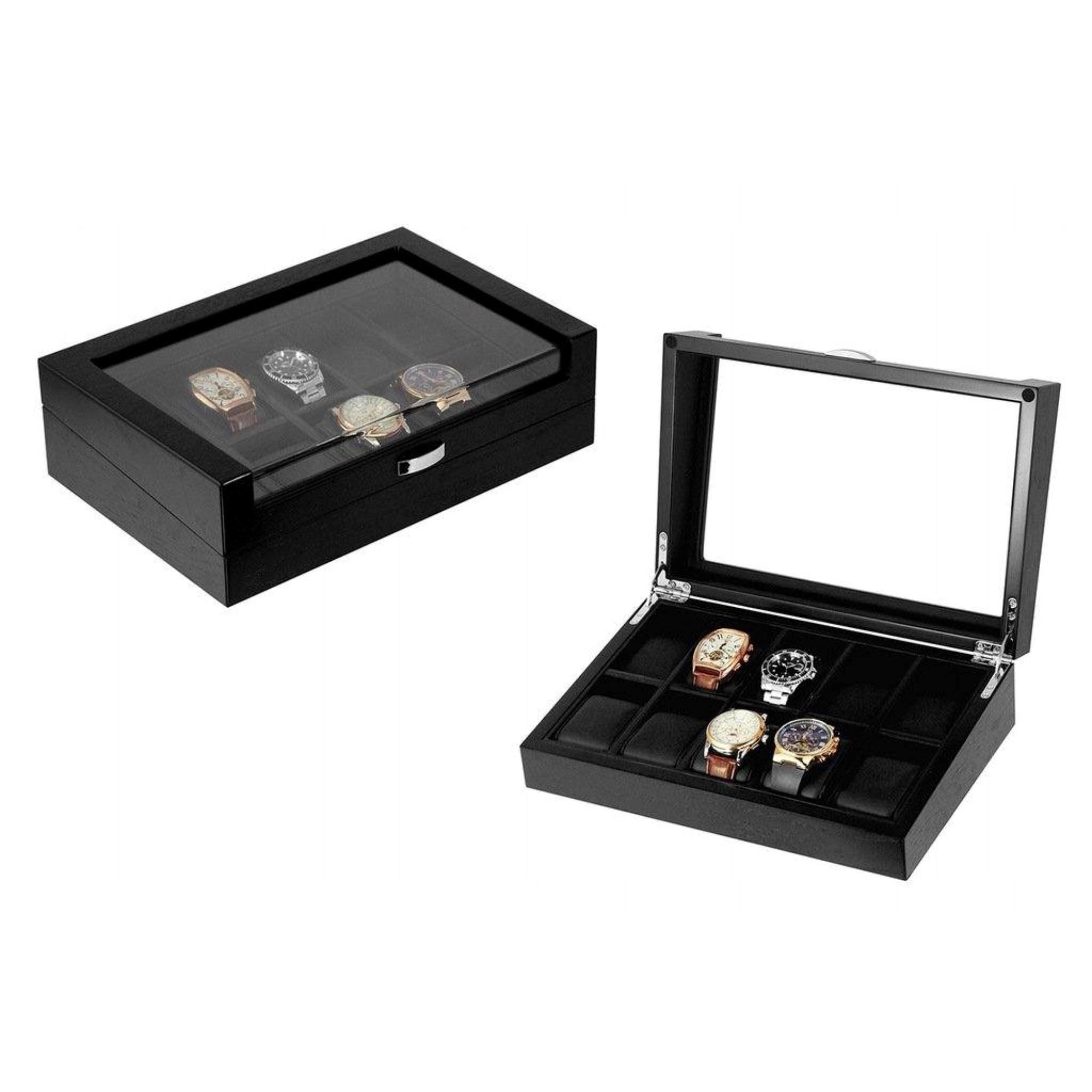 Seconds - Black Wooden Watch Box for 10 Watches Seconds Clinks 