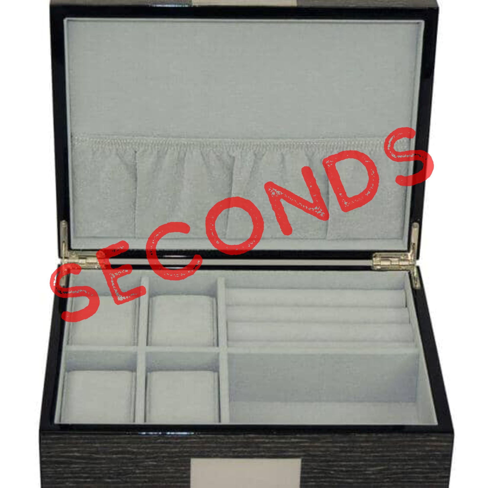 Seconds - Wenge Wooden Cufflink Watch Box (a) Seconds Clinks 