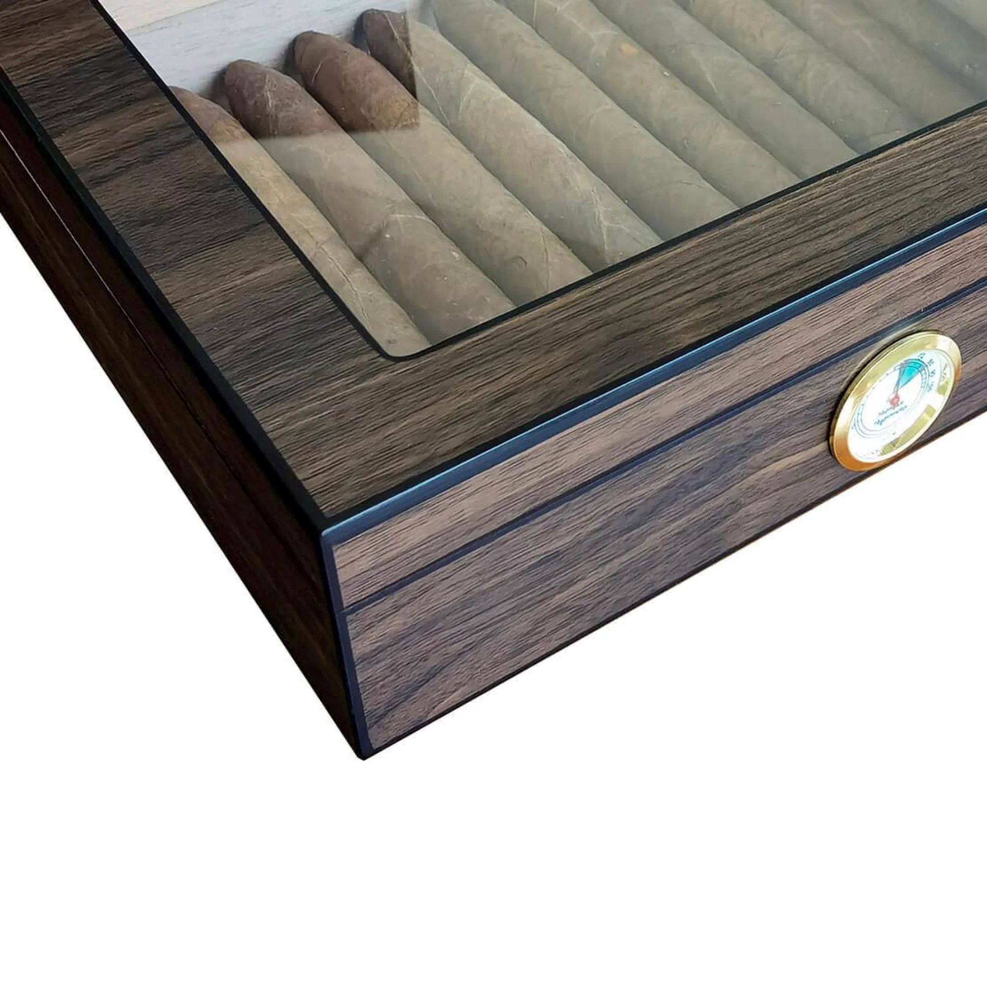 Seconds - 20 CT Walnut Cigar Humidor Box for Cigars (a) Seconds Clinks 