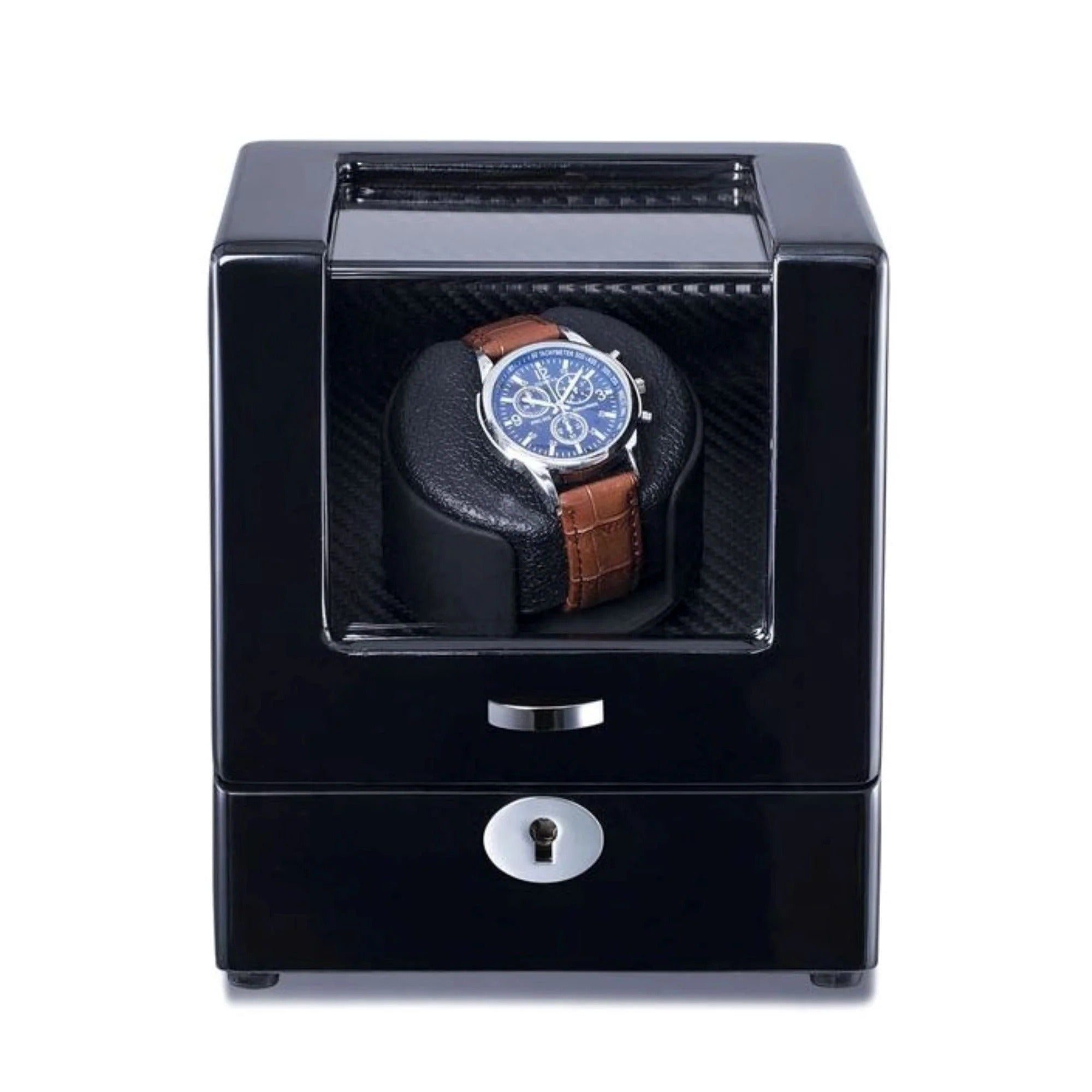 Seconds - Waratah Watch Winder Box for 1 Watch in Black (g)