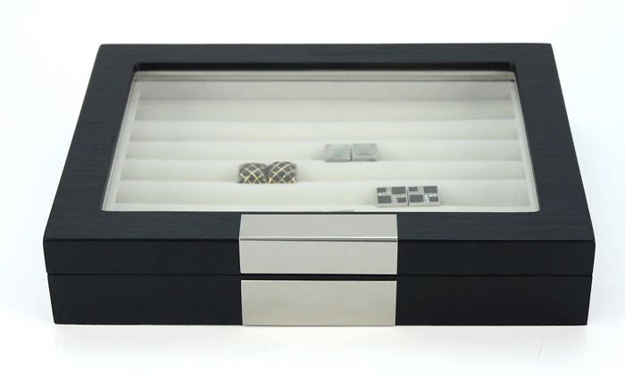 36 Pairs Wood Cufflink Box Storage Boxes Clinks 