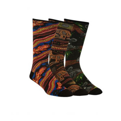 Indigenous Australian 3 pair Socks Gift Box