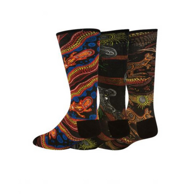 Indigenous Australian 3 pair Socks Gift Box